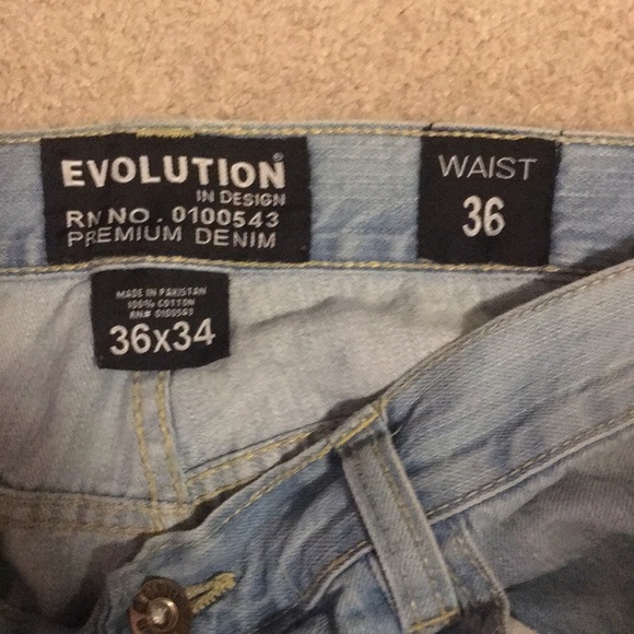 Men’s blue jeans  by evolution in design seven F2 RN 0100 543 premium de… - Picture 2 of 6